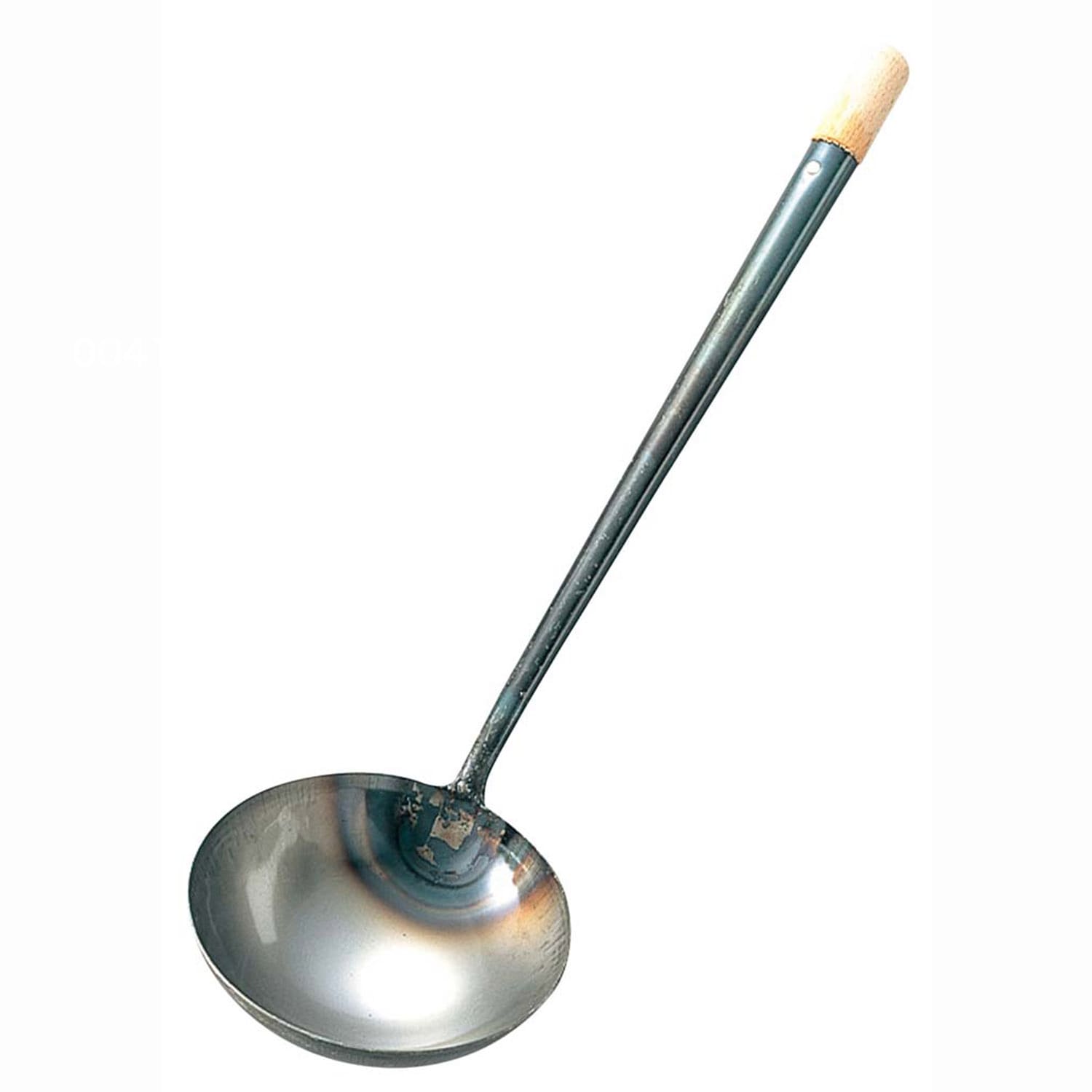 鉄 パイプ柄 中華お玉 小(φ110)　直送