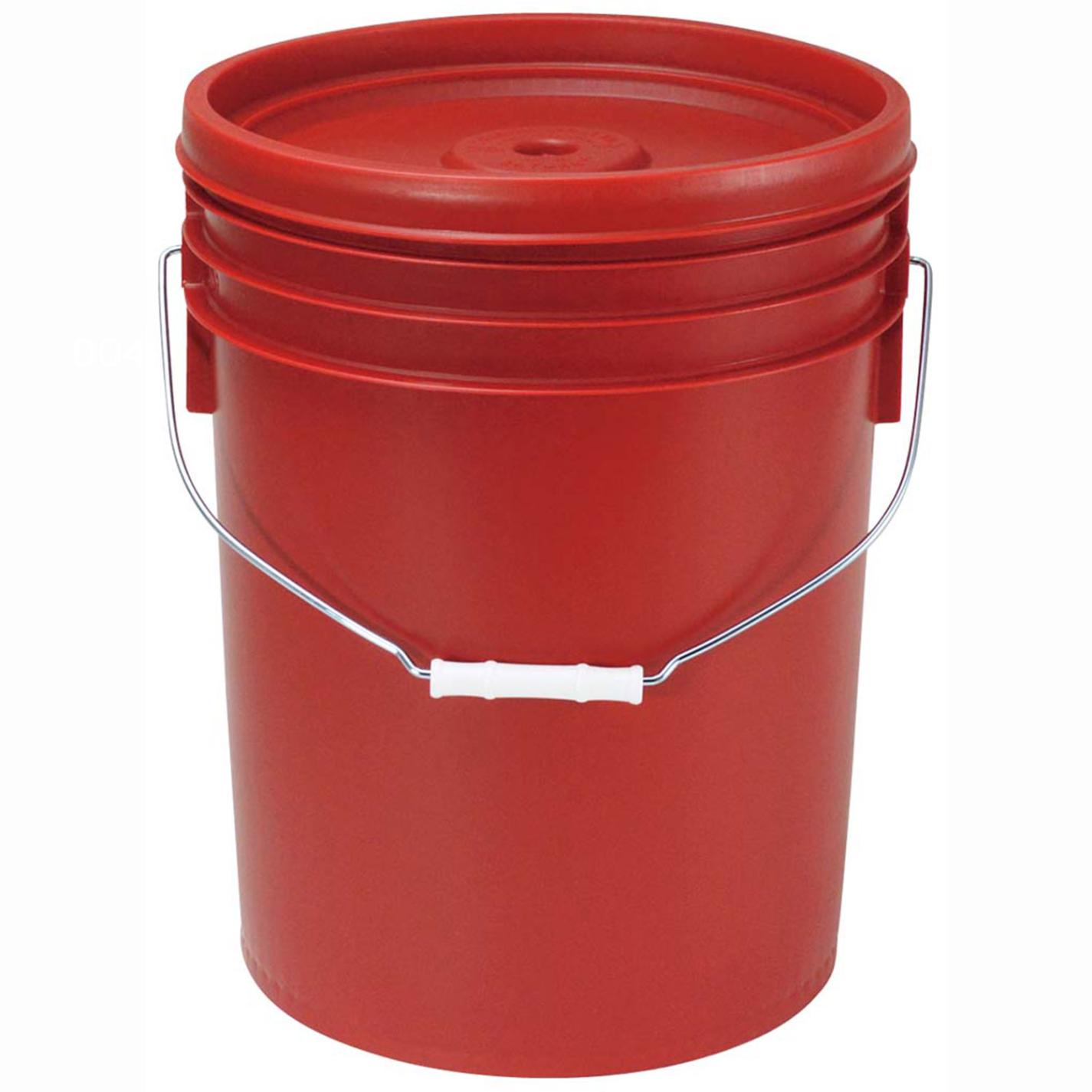 トスロン 丸型 密閉容器 20L レッド　直送