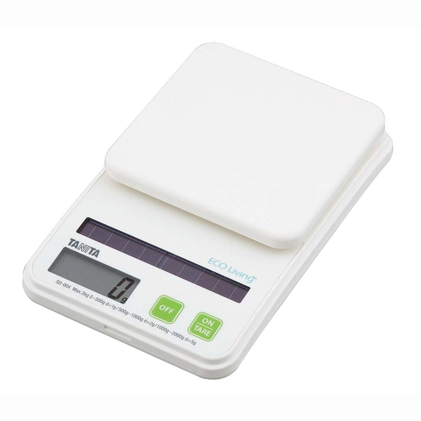 タニタ デジタルソーラークッキングスケール 2㎏ SD-004 グリーン　直送