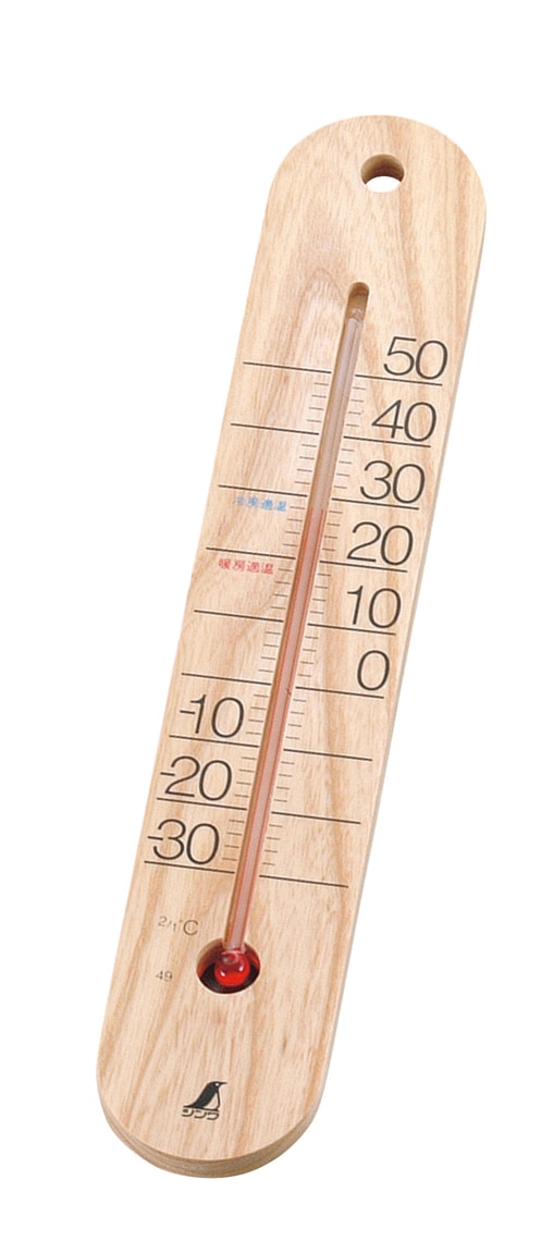 木製 壁掛 温度計 M-023 48481　直送