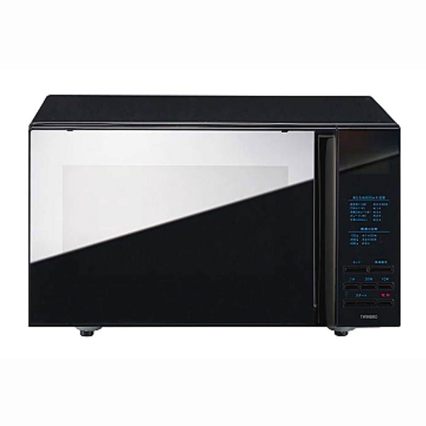 ibistory ミラーガラスフラット電子レンジ DR-4259B ブラック　直送