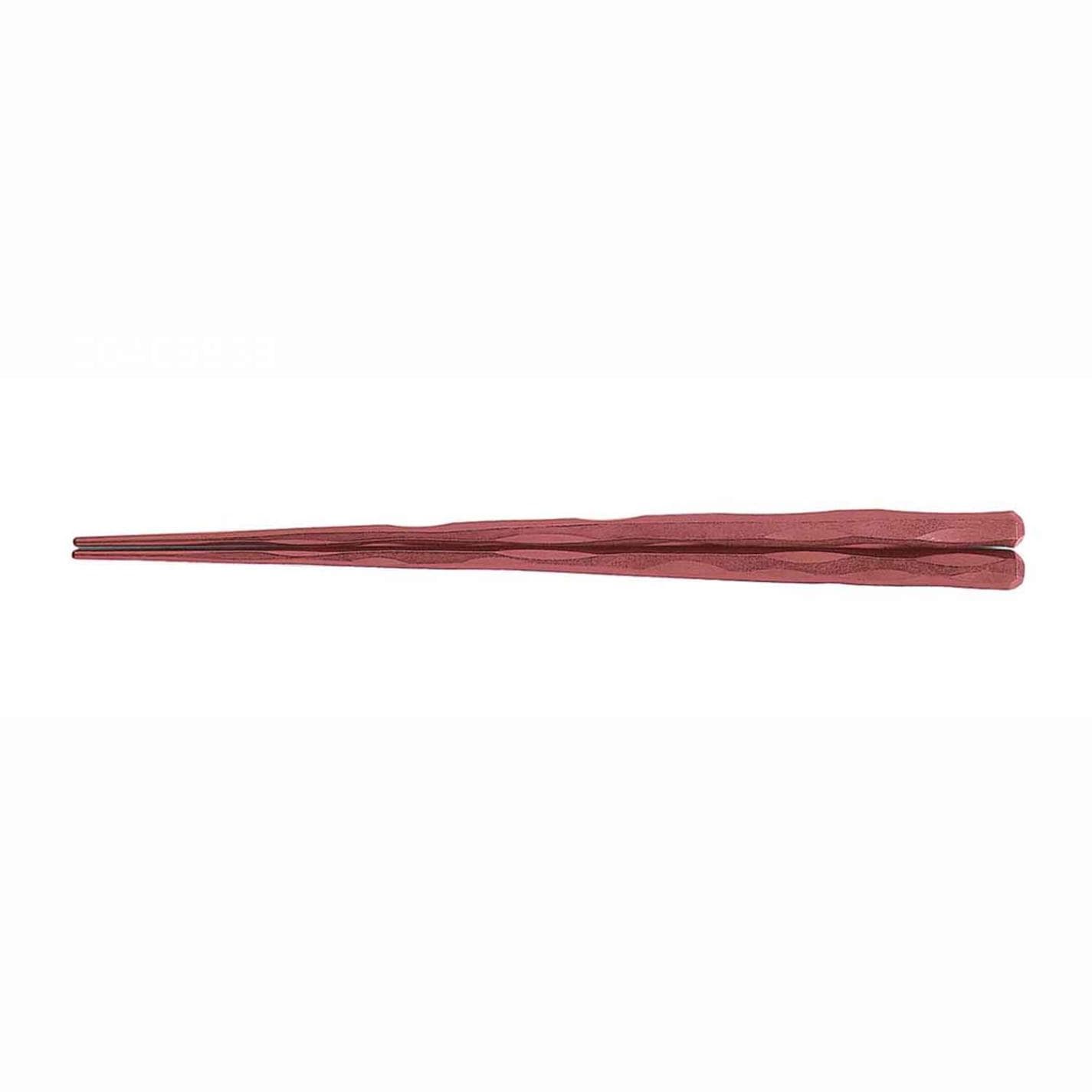 SPS樹脂塗箸 六角一刀彫 22.5cm 茶 6-1331-5　直送