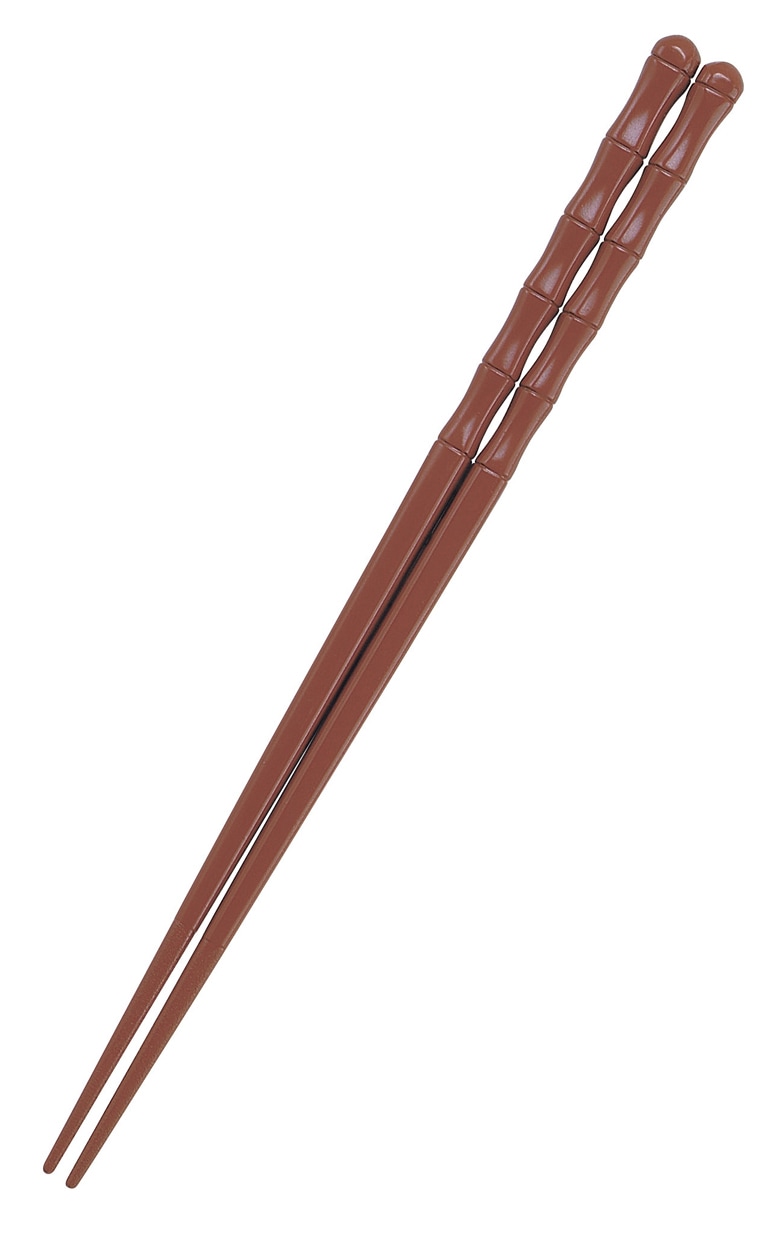 竹型箸 23cm 茶 6-1343-4　直送