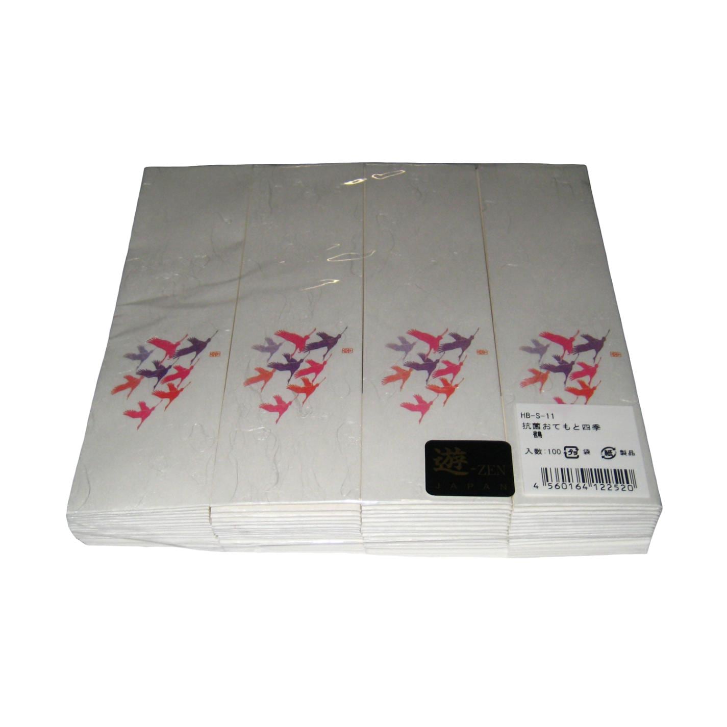 遊膳 おてもと・四季 箸袋(100枚入)HB-S-11 祝つる　直送