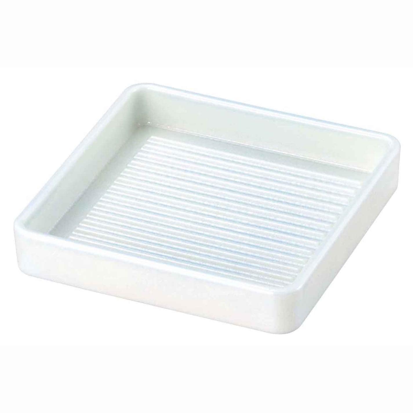 角肉皿 16cm 角 白塗　直送