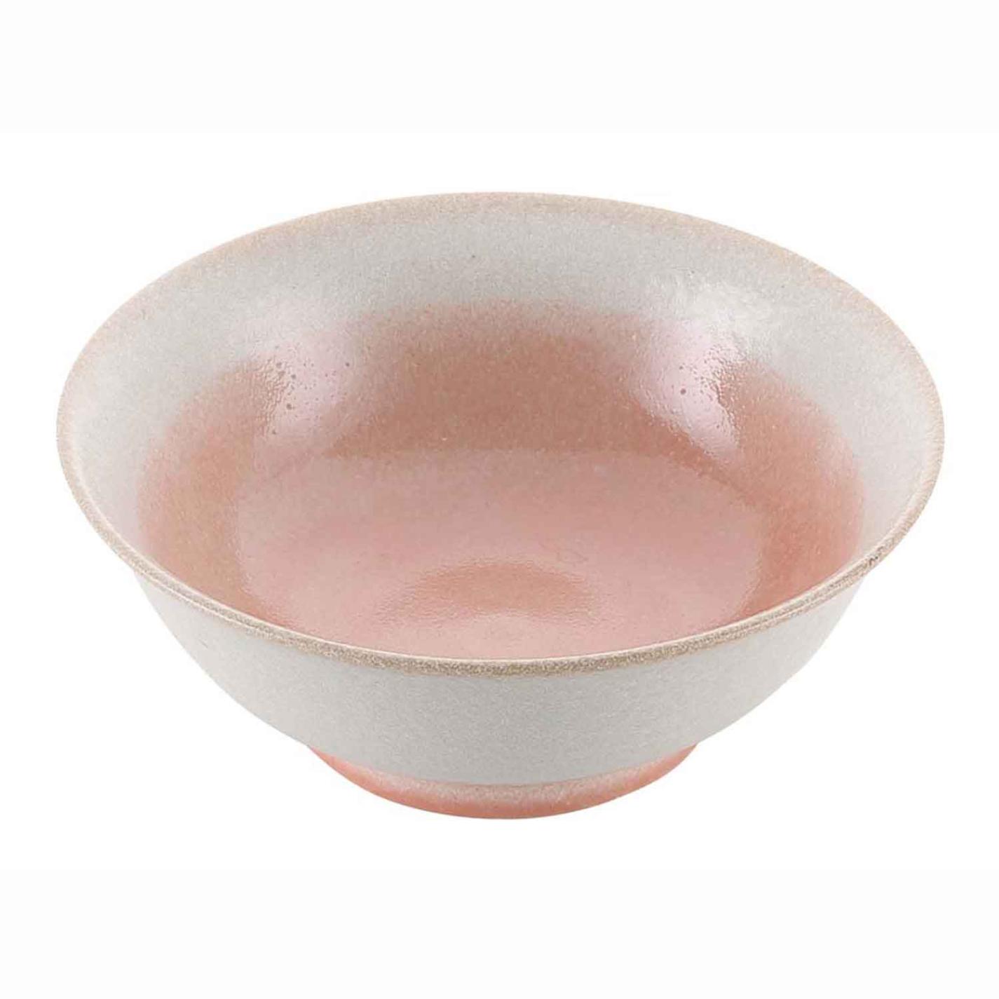 磁器 中華食器 釉彩ピンク 高台丼 6.8寸(φ212)　直送