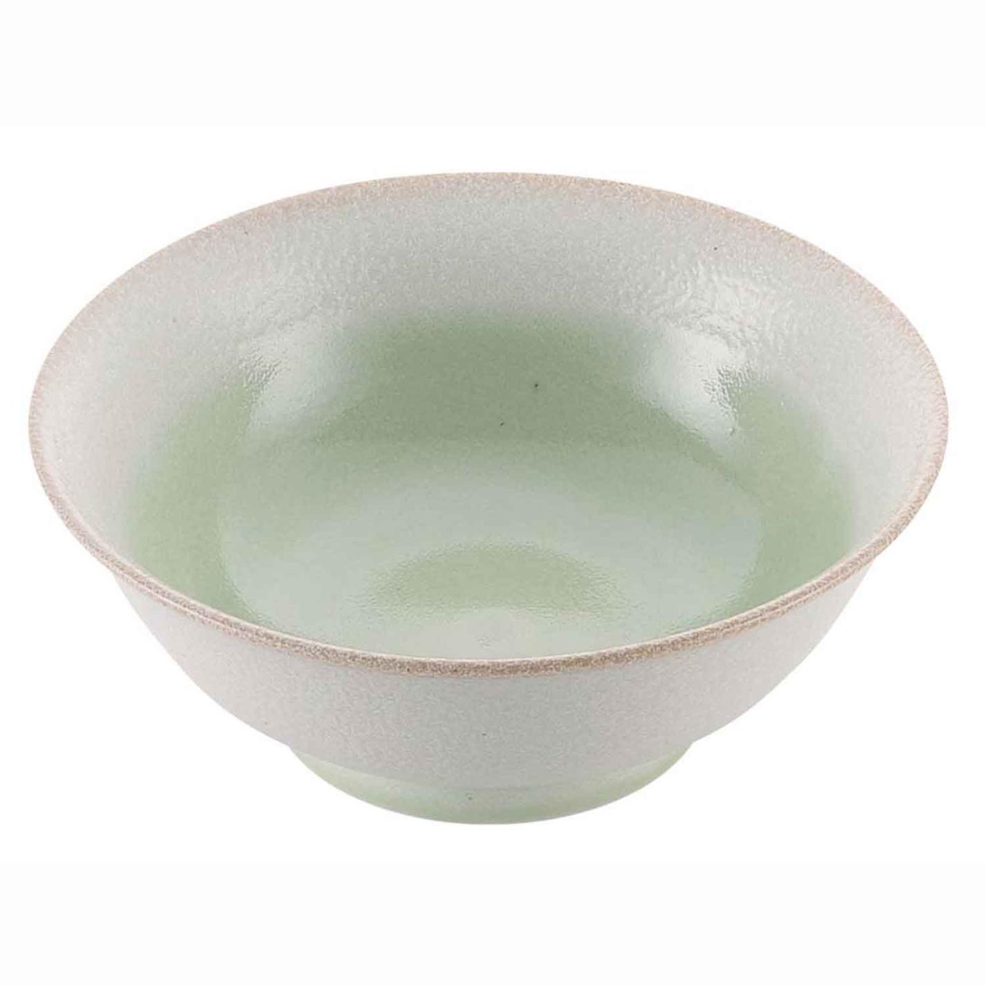 磁器 中華食器 釉彩若草 高台丼 6.8寸(φ212)　直送