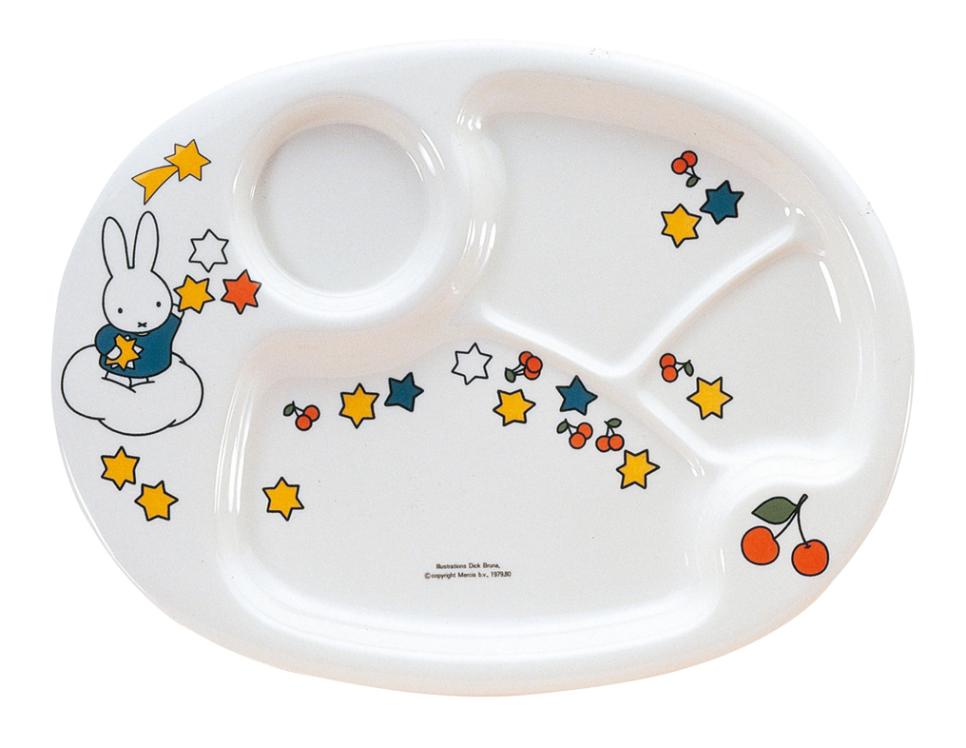 メラミン子供食器 ミッフィー ランチ皿 CM-69　直送