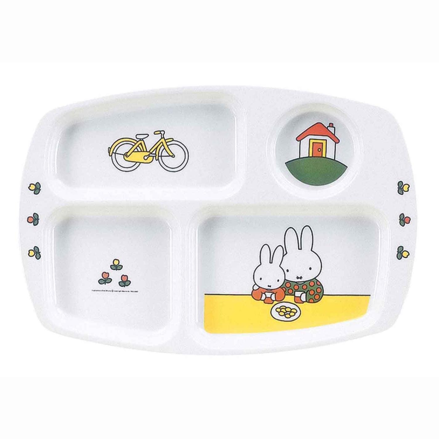 メラミン子供食器 ミッフィー 角ランチ皿 CM-20C　直送
