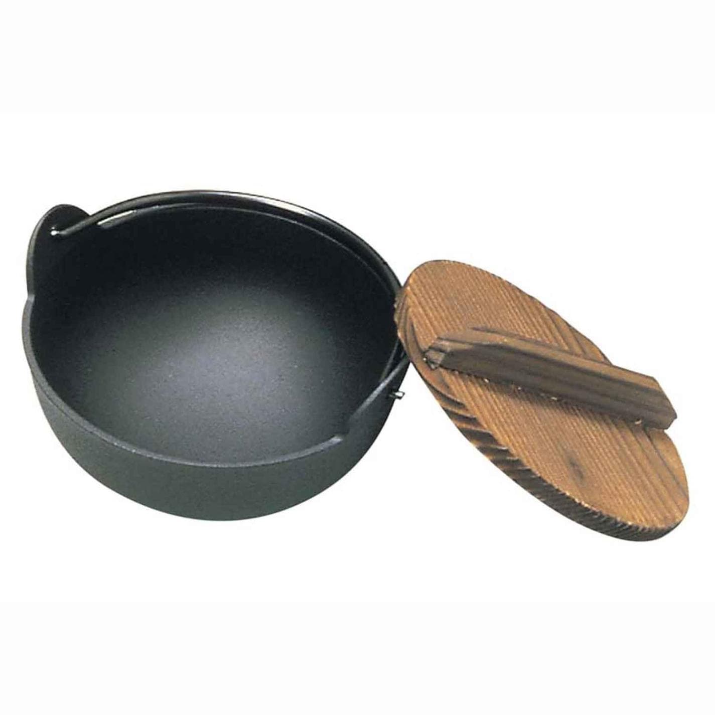 五進 アルミ 田舎鍋(黒塗り)18cm(A-13)　直送