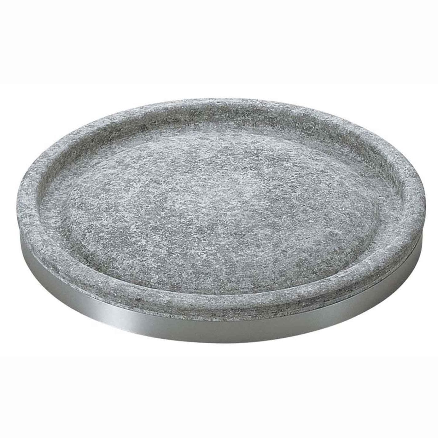 長水 遠赤 石焼プレート 丸型ハンドル無 20cm　直送