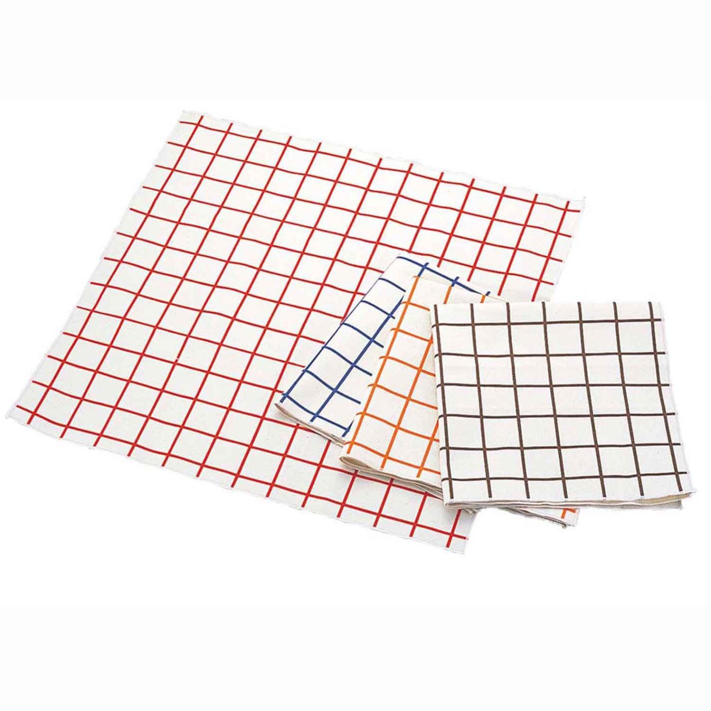 EBM キャンパス厚手 チェックナプキン ブルー 450×450　直送