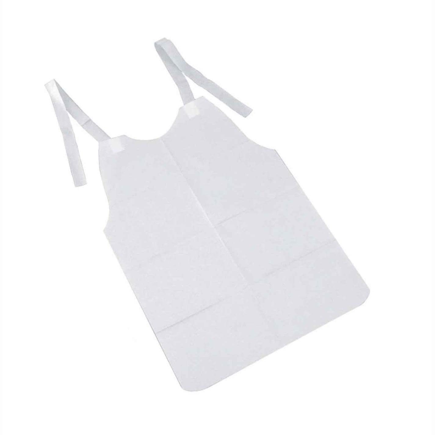 使い捨て 紙エプロン 8折(50枚入)白無地　直送