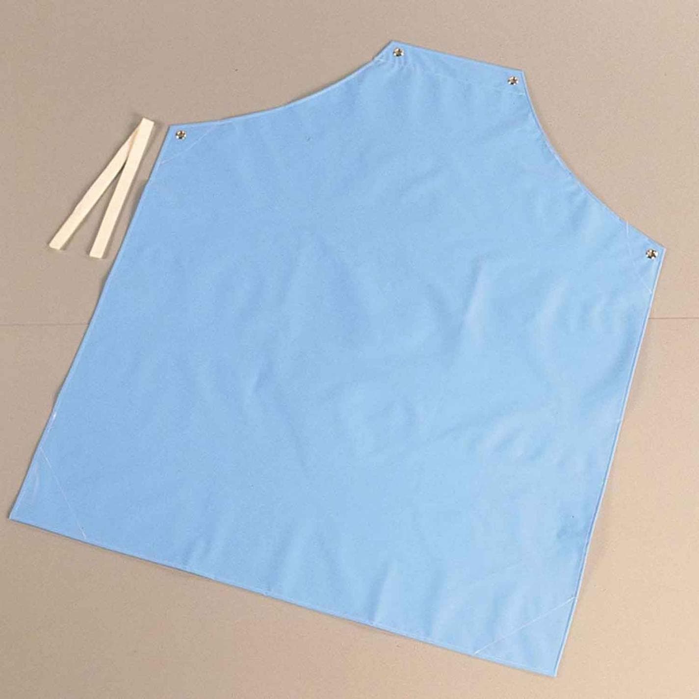 シャバルバ カラーエプロン 胸付 650 M サックス　直送