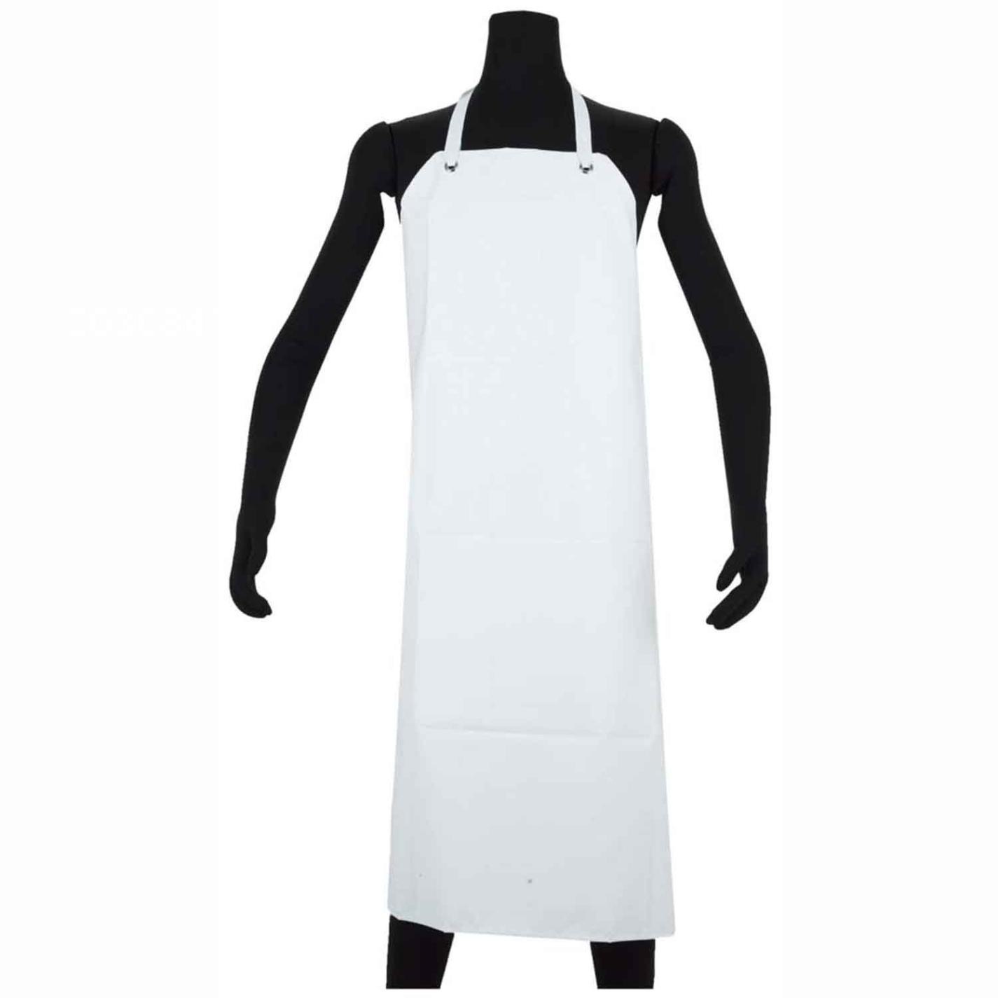 NBR 耐油ゴムエプロン胸付 AF-7000T M ホワイト　直送