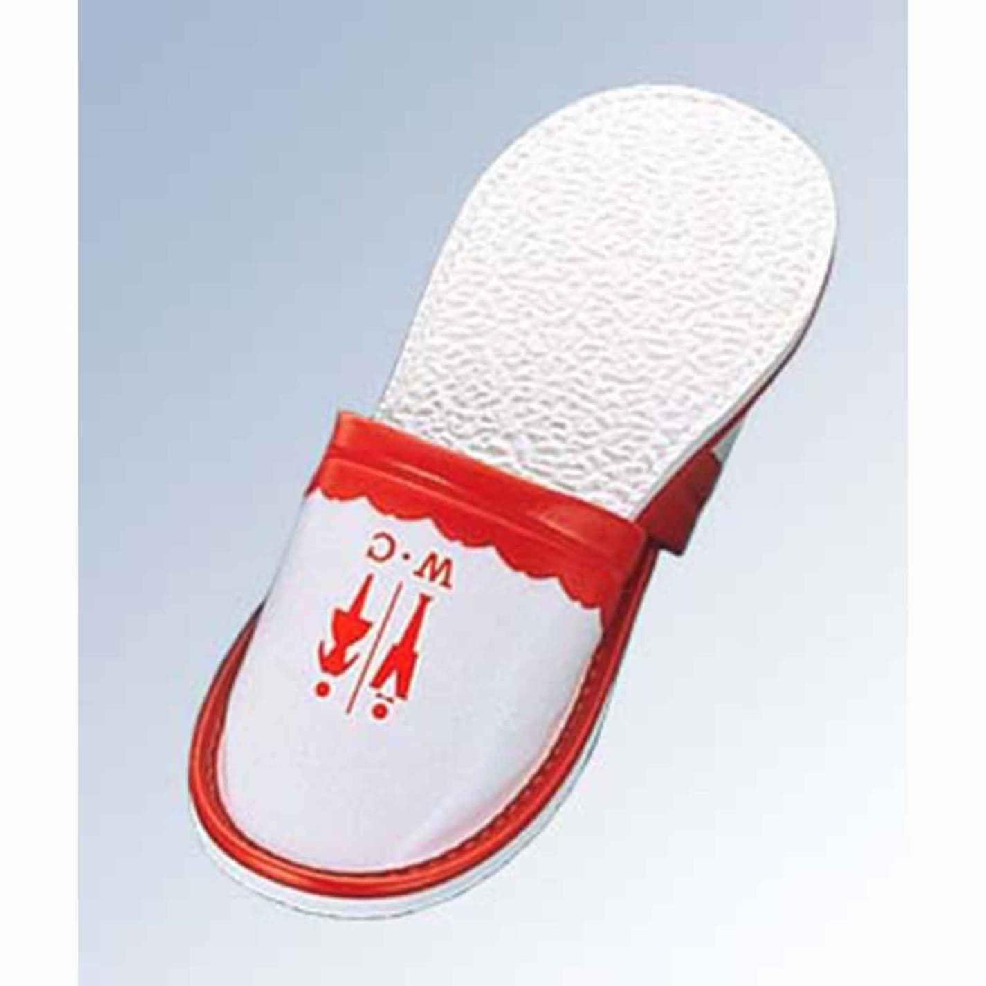 スリッパ 前閉じ S-1290T M 26cm レッド(01)　直送