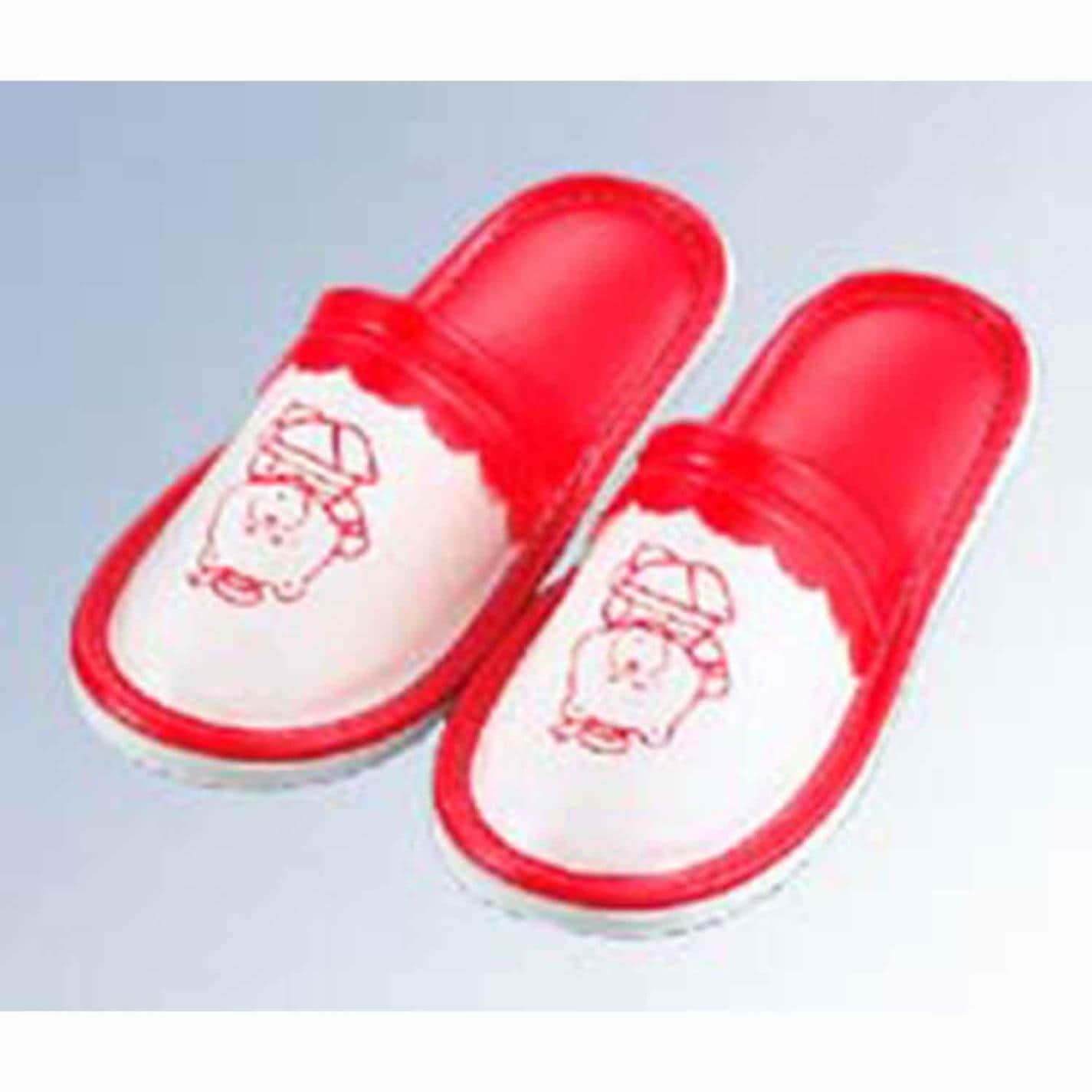 スリッパ 前閉じ S-1290 子供用22cm レッド(01)　直送