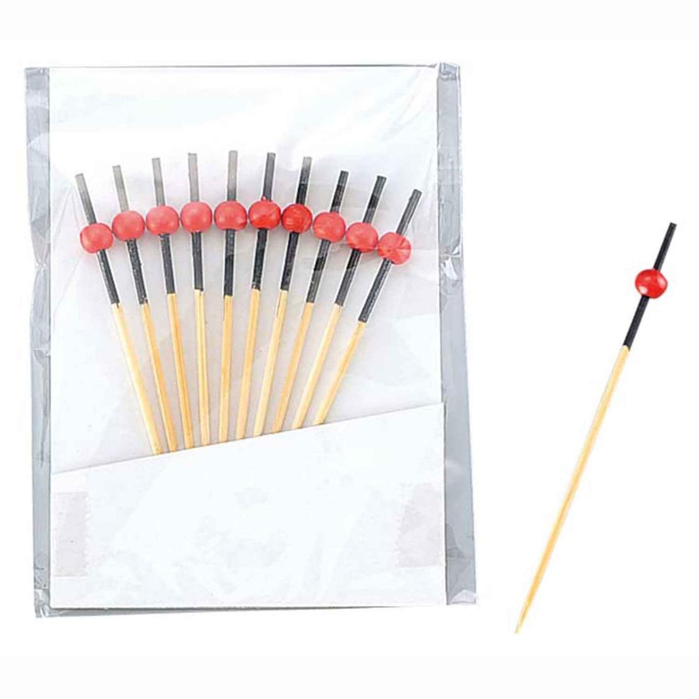 竹製 南天串9cm 赤/黒(10本入)06168　直送