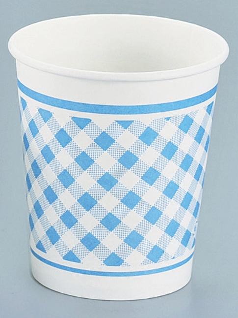 ペーパーカップ 7オンス チェック柄(50個入)　直送