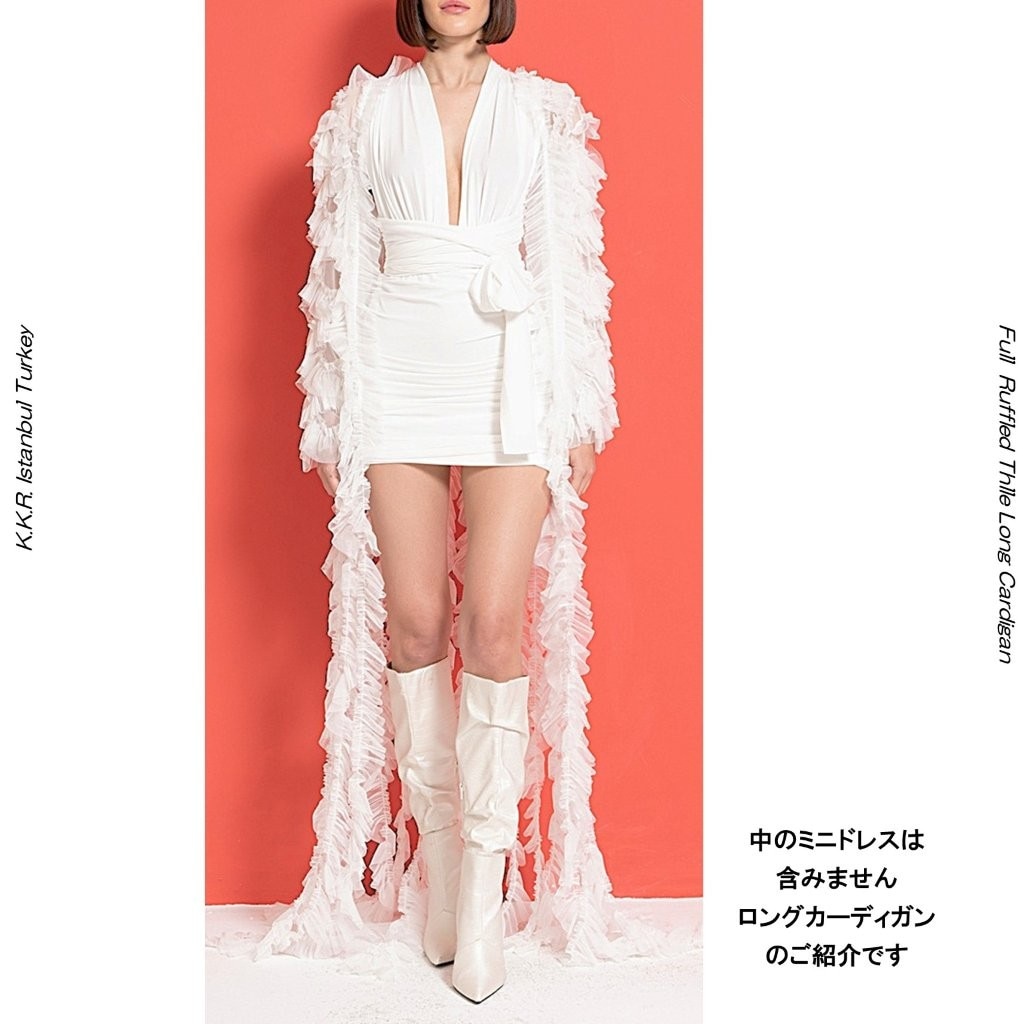 EU0624608WH クラブファッション ドレスコート ドレスガウン メッシュチュールガウン レッド ブラック ホワイト 演奏会衣装 オペラ衣装  ステージ衣装 発表会ドレス