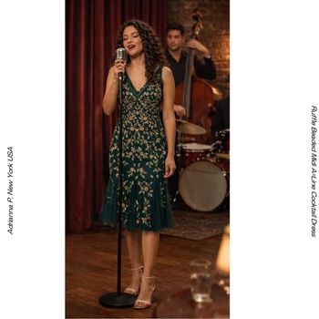 Adrianna Papell JEM GREEN �ӡ����ɽ����塼�� �ߥǥ��ɥ쥹�ʱ��ղ񡦥ԥ���ȯɽ�񡦥ѡ��ƥ�����