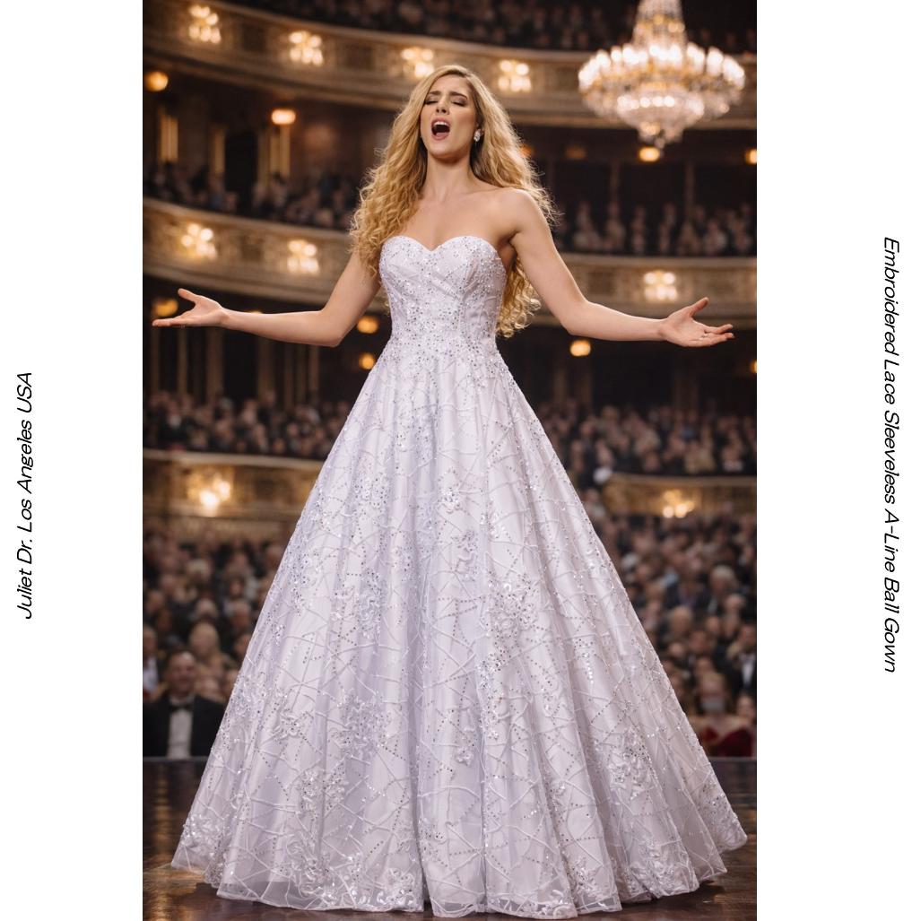 JULIET DRESS 演奏会ドレス UW36JU692 JU #692 WHITE 総レース Aライン演奏会ドレス ホワイト 声楽 ステージドレス T6・T8
