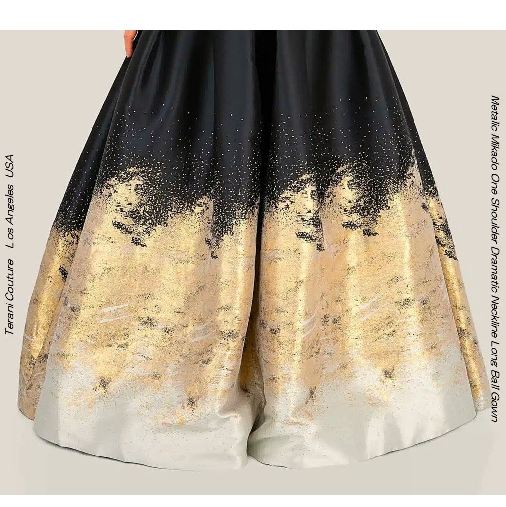 TERANI COUTURE E9180 �ץ饹������ �ܡ��륬���� BLACK/GOLD�å�󥷥����� �᥿��å��ߥ��� �饰���奢�꡼�ɥ쥹
