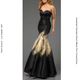 TERANI COUTURE P0177 BLACK/GOLD �᥿��å��ߥ��� �ȥ��ڥåȥɥ쥹�å��������ȥϡ��ȥͥå� ���ڱ��� ����󥽥���� ���֥˥󥰥ɥ쥹 ��åɥ����ڥå��б�