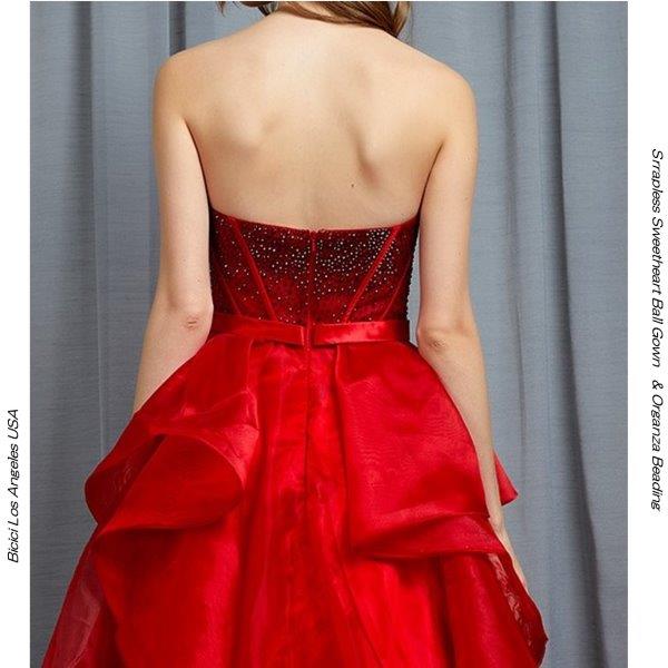 UW01MZ5584RED BICICI REDオーガンジードレス ピアノ演奏 Aラインボールガウン レイヤードドレス  インポートドレス大阪 ロサンジェルスブランド   演奏会用ドレス 高身長用ドレス