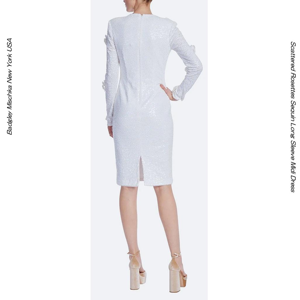 Badgley Mischka �ۥ磻�� 3D���������åץꥱ ���ѥ󥳡���ɽ� Ĺµ�ߥǥ��ɥ쥹 �����ƥ�ɥ쥹 UE36SC4050