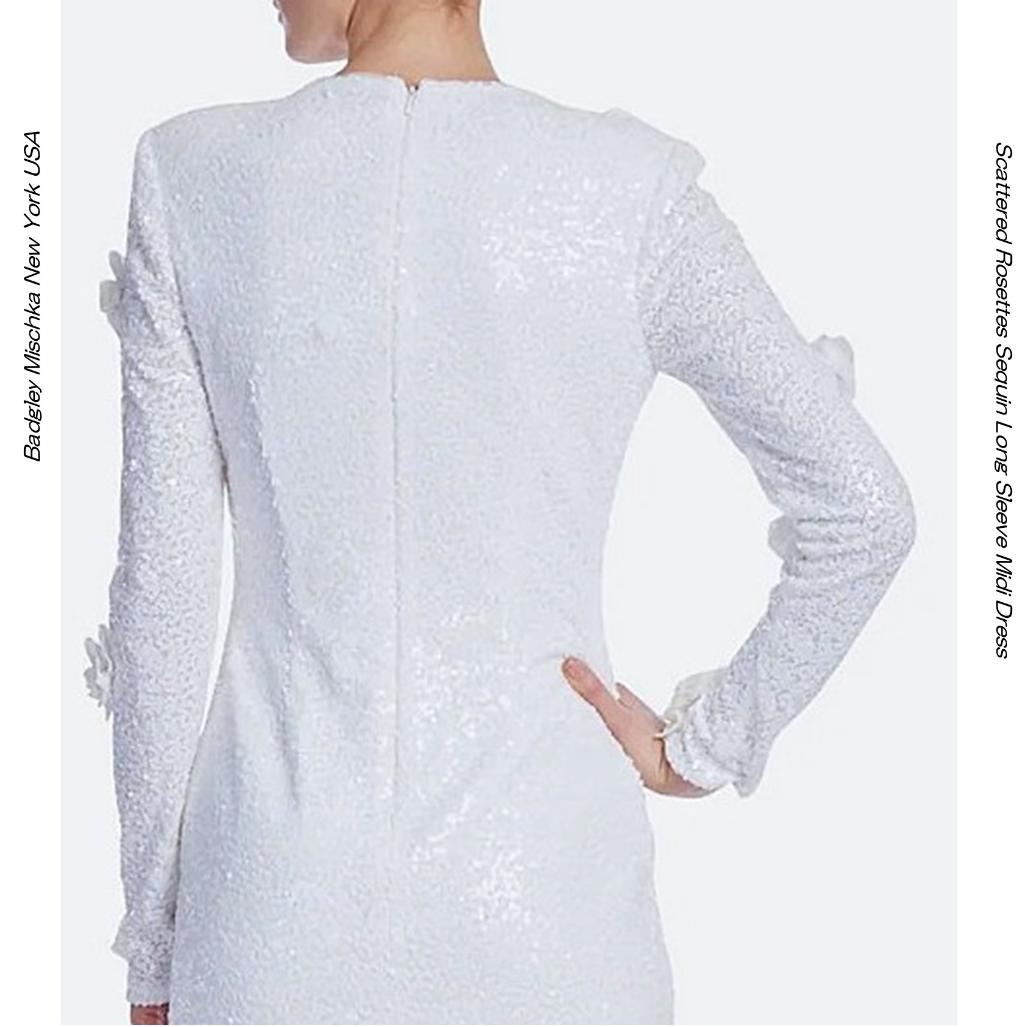 Badgley Mischka �ۥ磻�� 3D���������åץꥱ ���ѥ󥳡���ɽ� Ĺµ�ߥǥ��ɥ쥹 �����ƥ�ɥ쥹 UE36SC4050