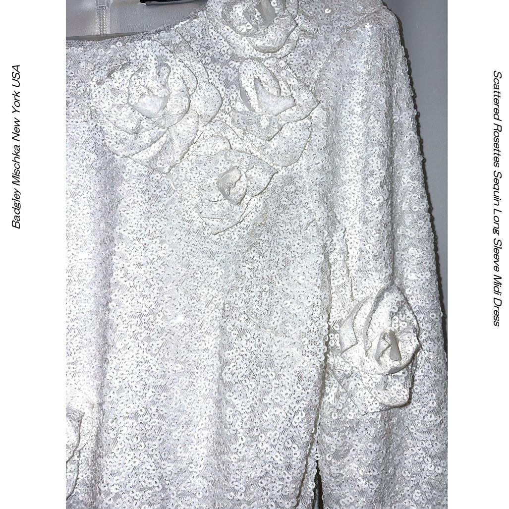 Badgley Mischka �ۥ磻�� 3D���������åץꥱ ���ѥ󥳡���ɽ� Ĺµ�ߥǥ��ɥ쥹 �����ƥ�ɥ쥹 UE36SC4050
