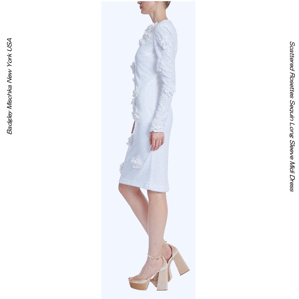 Badgley Mischka �ۥ磻�� 3D���������åץꥱ ���ѥ󥳡���ɽ� Ĺµ�ߥǥ��ɥ쥹 �����ƥ�ɥ쥹 UE36SC4050