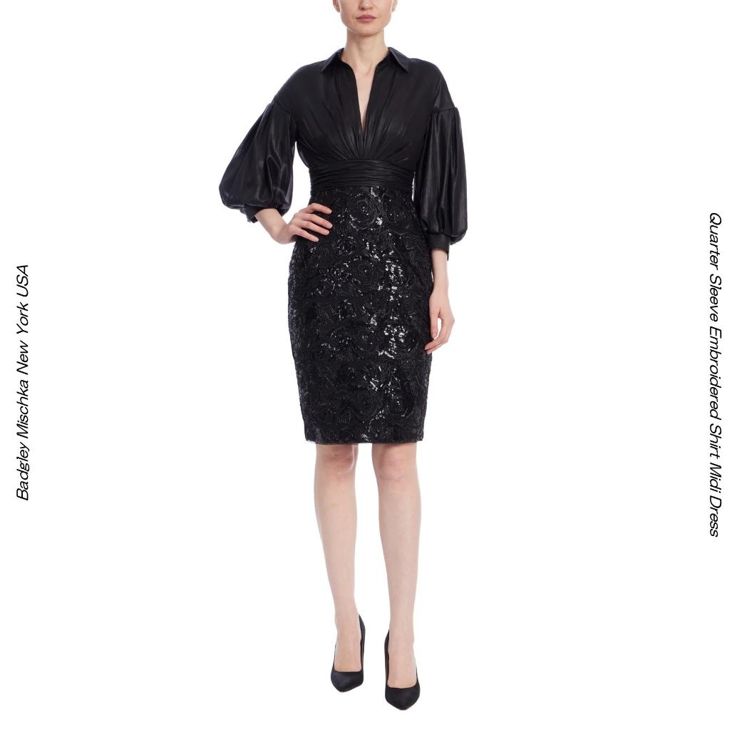 Badgley Mischka �֥�å� �᥿��å��졼���ɽ��֥饦���ɥå��� �ߥǥ��ɥ쥹��µ�դ� ���쥬��ȥ����ƥ�ɥ쥹 ���ղ񡦥ѡ��ƥ����� ɨ��ɥ쥹 UE36BSD5319