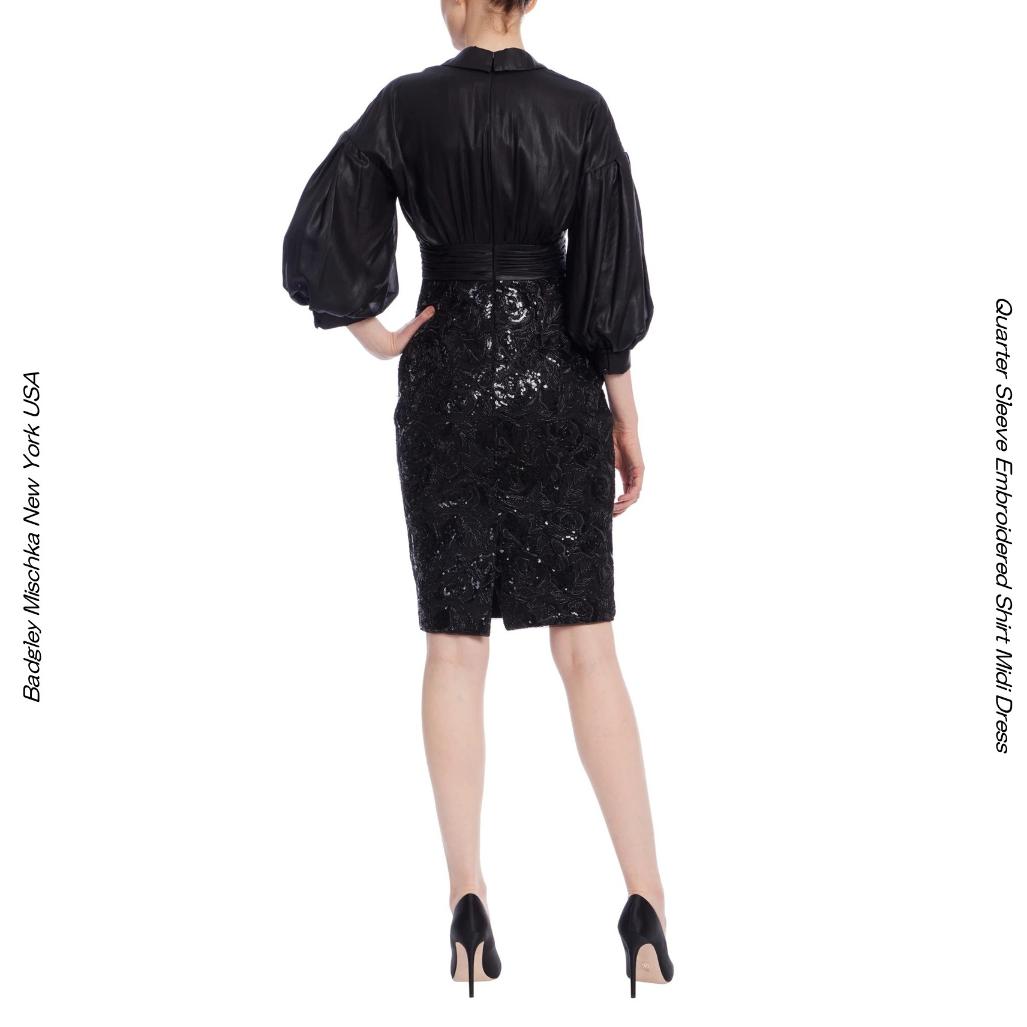 Badgley Mischka �֥�å� �᥿��å��졼���ɽ��֥饦���ɥå��� �ߥǥ��ɥ쥹��µ�դ� ���쥬��ȥ����ƥ�ɥ쥹 ���ղ񡦥ѡ��ƥ����� ɨ��ɥ쥹 UE36BSD5319