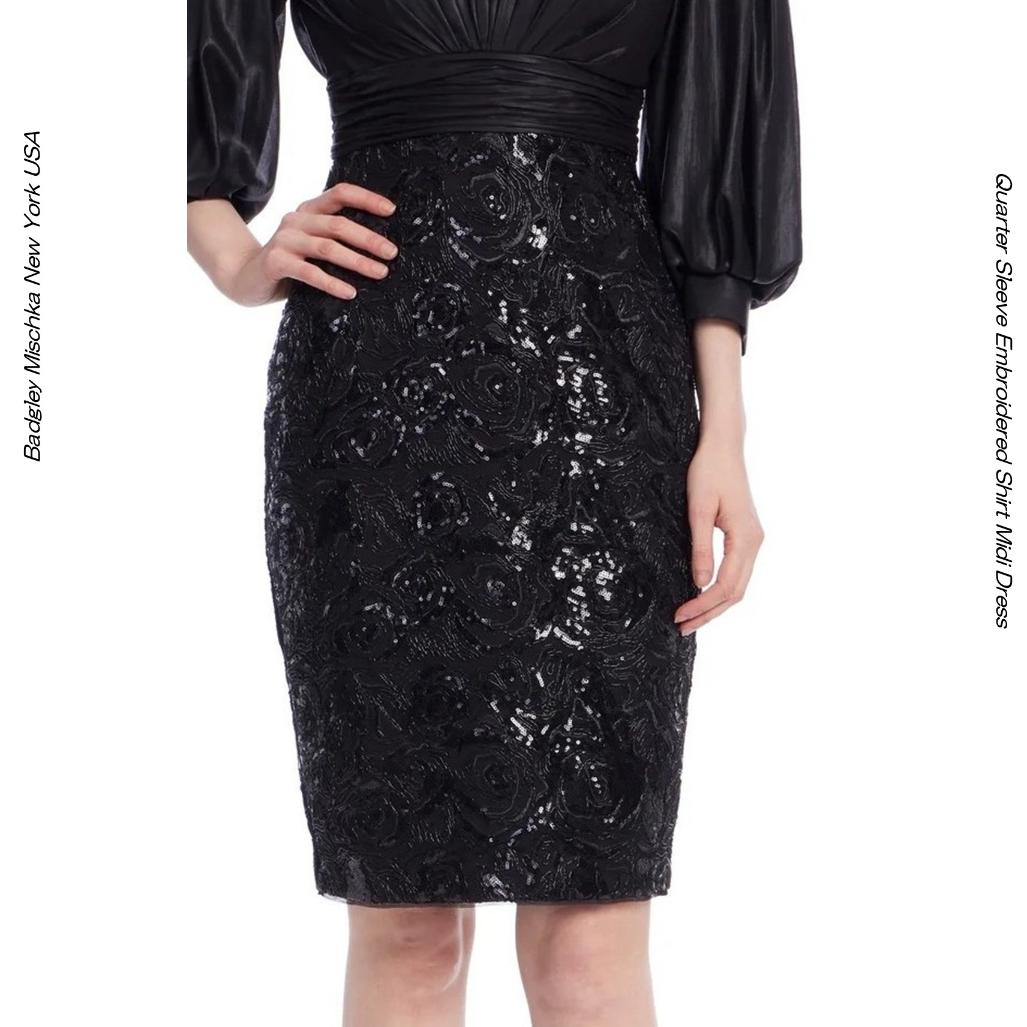 Badgley Mischka �֥�å� �᥿��å��졼���ɽ��֥饦���ɥå��� �ߥǥ��ɥ쥹��µ�դ� ���쥬��ȥ����ƥ�ɥ쥹 ���ղ񡦥ѡ��ƥ����� ɨ��ɥ쥹 UE36BSD5319