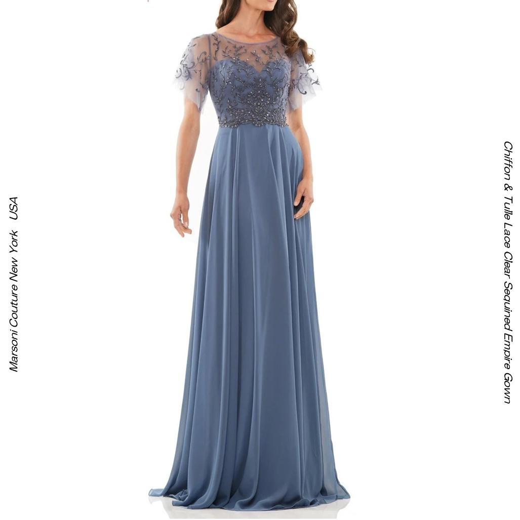 MARSONI COUTURE UE27M323 �ɥ쥹 SLATE BLUE Ⱦµ ����ѥ����ɥ쥹 ���ղ�ɥ쥹 �ޥ������ɥ쥹 ���ե��� ���󥰥ɥ쥹 ��� ���� ���ơ������� 9�� 11��