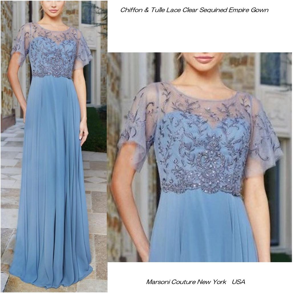 MARSONI COUTURE UE27M323 �ɥ쥹 SLATE BLUE Ⱦµ ����ѥ����ɥ쥹 ���ղ�ɥ쥹 �ޥ������ɥ쥹 ���ե��� ���󥰥ɥ쥹 ��� ���� ���ơ������� 9�� 11��