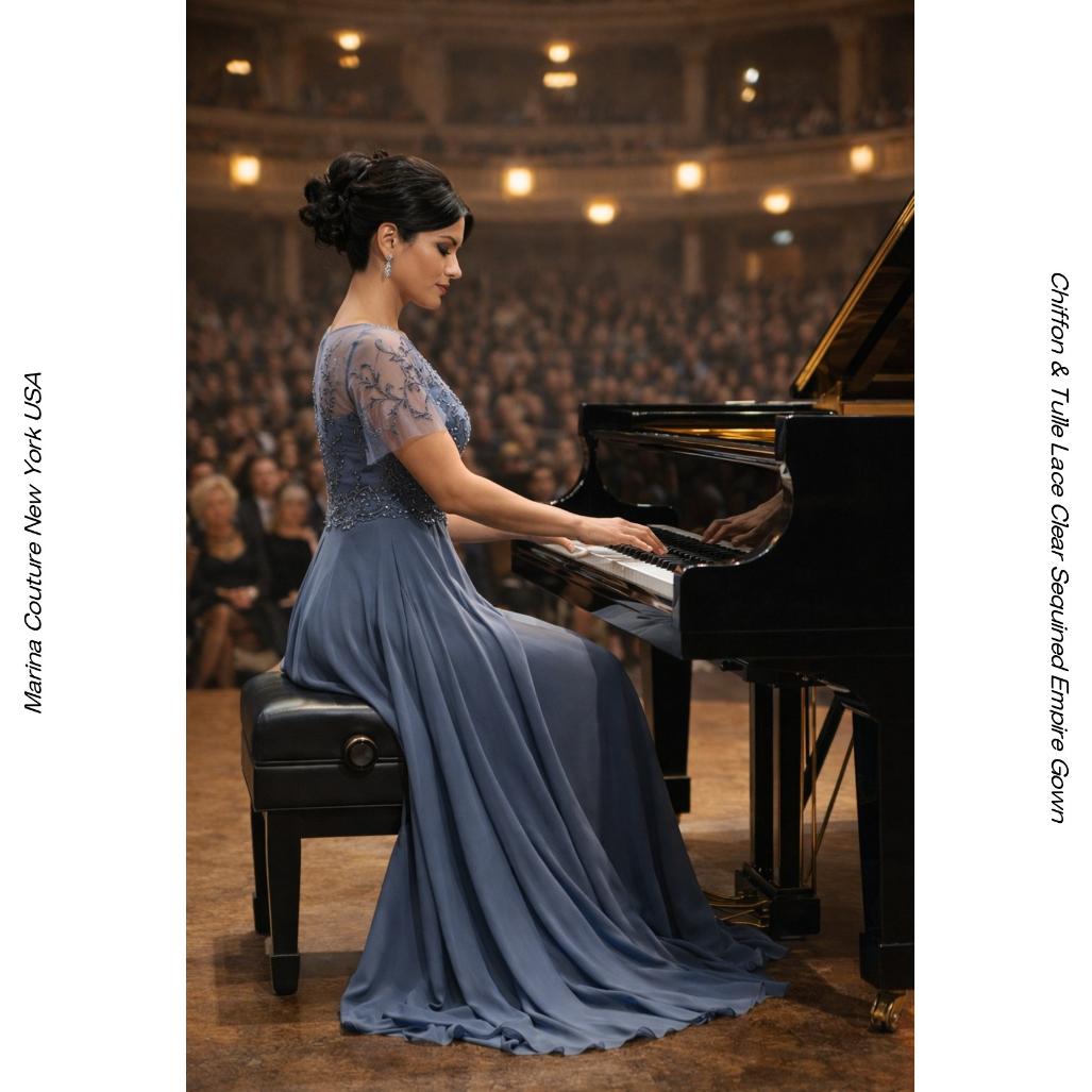 MARSONI COUTURE UE27M323 �ɥ쥹 SLATE BLUE Ⱦµ ����ѥ����ɥ쥹 ���ղ�ɥ쥹 �ޥ������ɥ쥹 ���ե��� ���󥰥ɥ쥹 ��� ���� ���ơ������� 9�� 11��