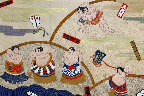 相撲力士 人型メンコ 10枚セット「化粧廻しが戦時風景 プロパガンダ」高さ７ｃｍ 相撲力士 人型メンコ 10枚セット「化粧廻しが戦時風景 プロパガンダ