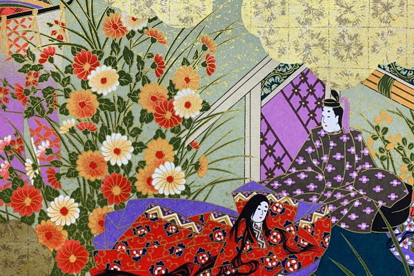 友禅紙総柄 中 源氏物語 緑 26の通販サイト【紙市楽座】