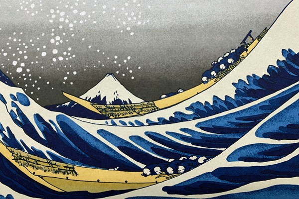 友禅紙総柄 小判 神奈川沖浪裏風の通販サイト【紙市楽座】