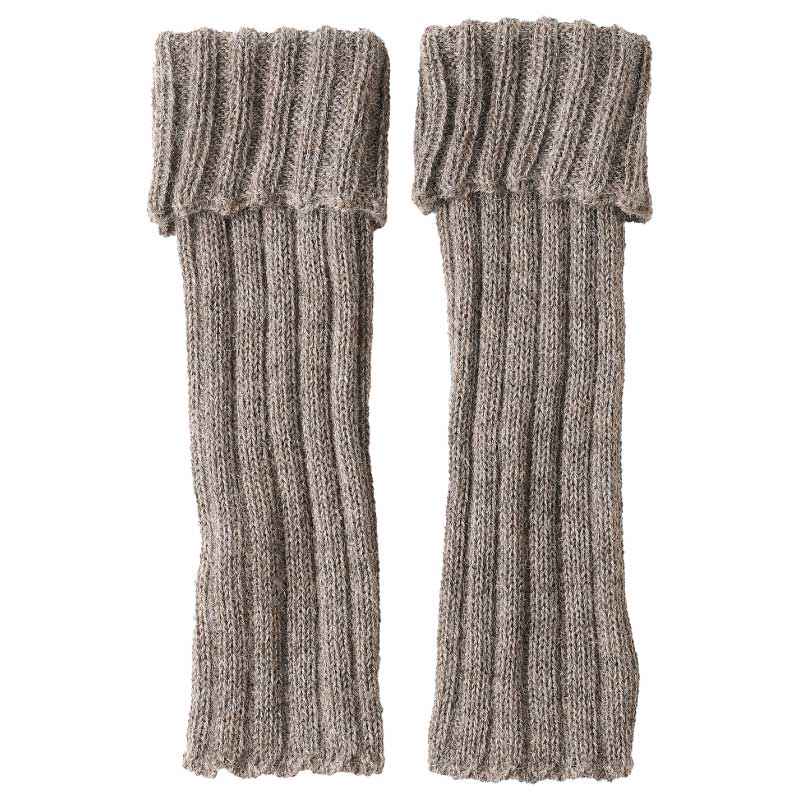 アルパカ100％ アームウォーマー リブ編み（モカブラウン）【メール便