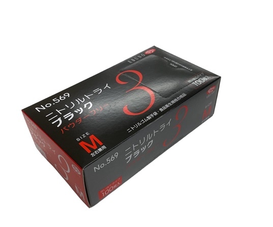 ニトリルトライ3 ブラック M パウダーフリー | 衛生用品 | フクロウモール