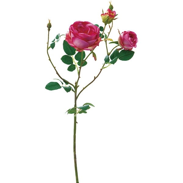 リアフローラ 造花 ローズシェドゥーブル ビューティー（花の数2/つぼみの数3）