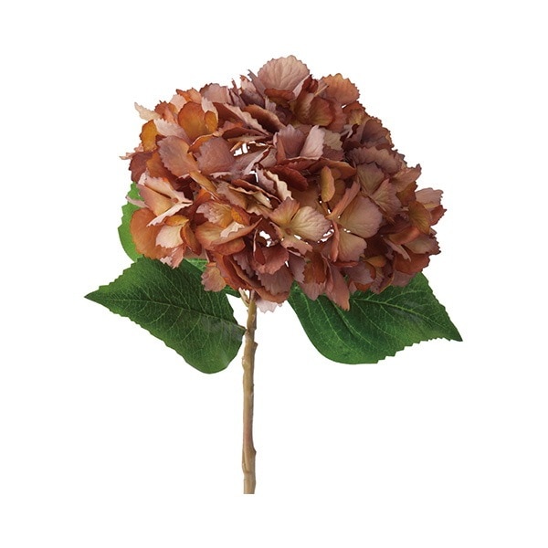 リアフローラ 造花 クラシカルアジサイ ブラウン