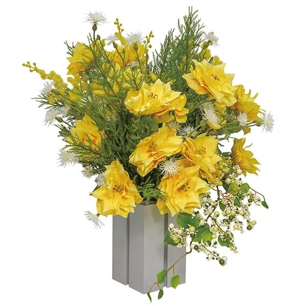 リアフローラ 造花 RAL0014 クレマチス／ミモザ