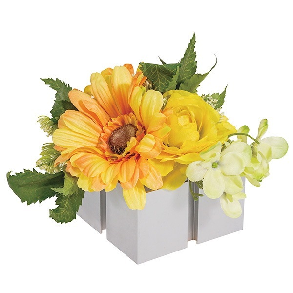 リアフローラ 造花 RAL102 オレンジガーベラ