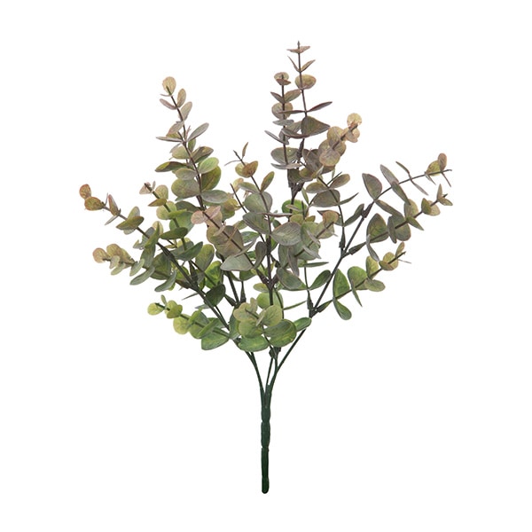 リアフローラ 造花 ユーカリブッシュ レッドグリーン