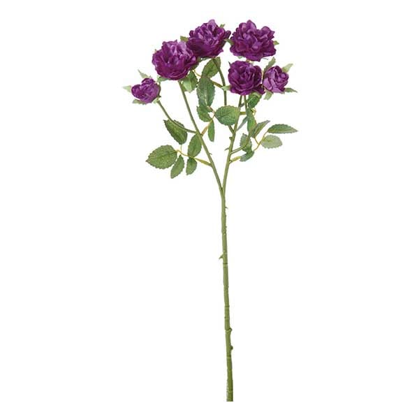 リアフローラ 造花 ミニローズスプレー パープル（花の数6）
